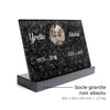 Plaque funéraire granit-labrador-bleu 27 Plaquedeces.fr